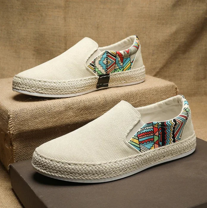 Nico - Slip-on espadriller med etnisk mønster