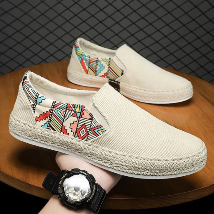 Nico - Slip-on espadriller med etnisk mønster