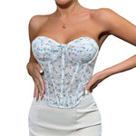 Florence - Floral Lace Bustier Corset Top