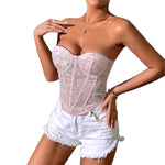 Florence - Floral Lace Bustier Corset Top