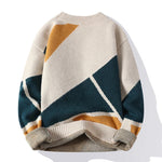 Hudson - sweater med rund hals i geometrisk mønster