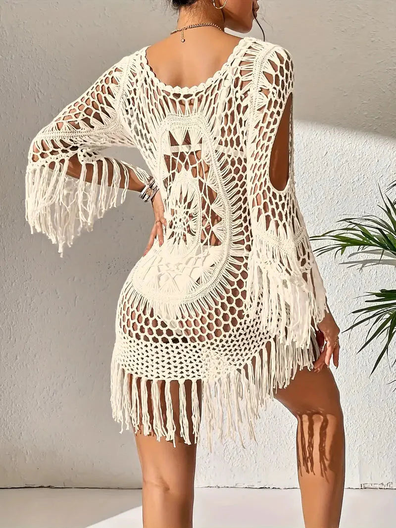 Strandovertræk - Boho-stil - Langærmet - Bikini-overtræk - Strand-outfits