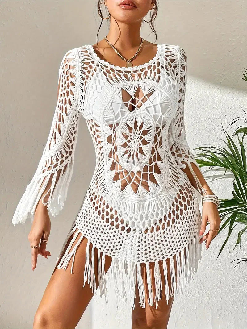 Strandovertræk - Boho-stil - Langærmet - Bikini-overtræk - Strand-outfits