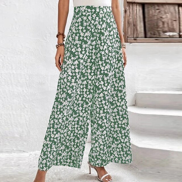 CLAIRE - Løse bukser med blomsterprint