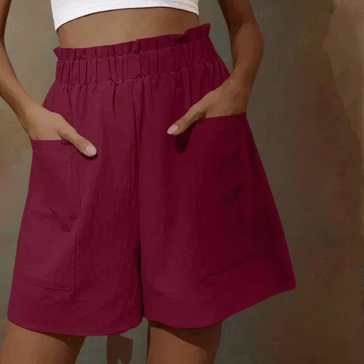 Sommershorts med høj talje - Thale