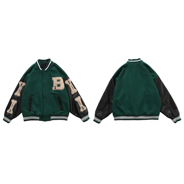 Hannover - Varsity streetwear bomberjakke med broderede patches