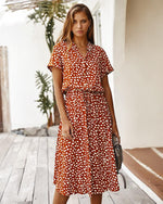 Anaïs - Elegant kjole med leopardprint