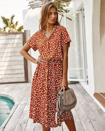 Anaïs - Elegant kjole med leopardprint