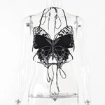 Mirabella - Butterfly Lace Bralette med Spaghetti Remme