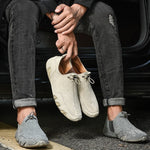 Alonso - Casual loafers i ruskind med elastiske detaljer