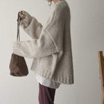 Harmony - Oversize Ribbet Sweater med Lagdelt Kant