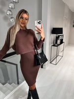 Clara - Ærmeløs kjole med matchende sweater