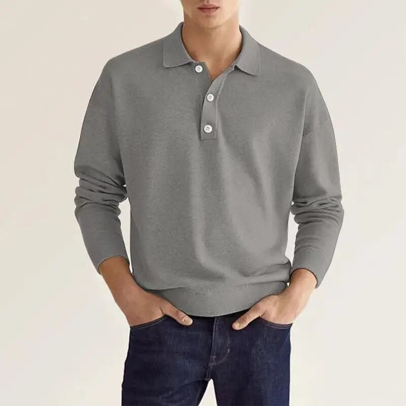 Elias - Smart casual Lange ærmer Poloshirt