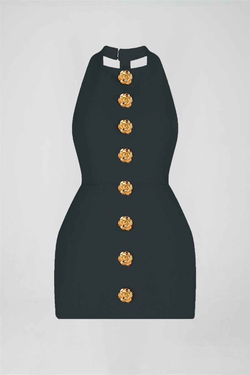 Halterneck Minikjole | Polyester | Moderne & Feminint