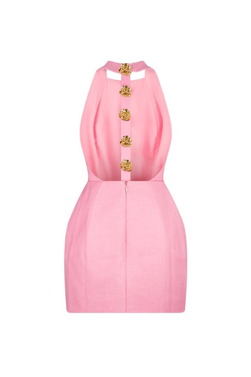 Halterneck Minikjole | Polyester | Moderne & Feminint