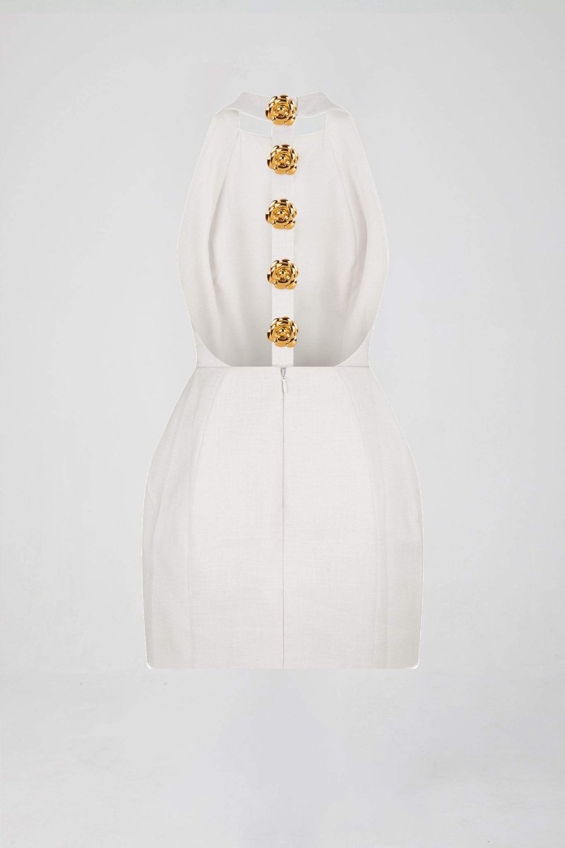 Halterneck Minikjole | Polyester | Moderne & Feminint