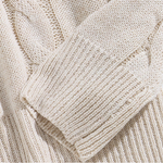 Wyatt - Klassisk kabelstrik Henley sweater med ribkant