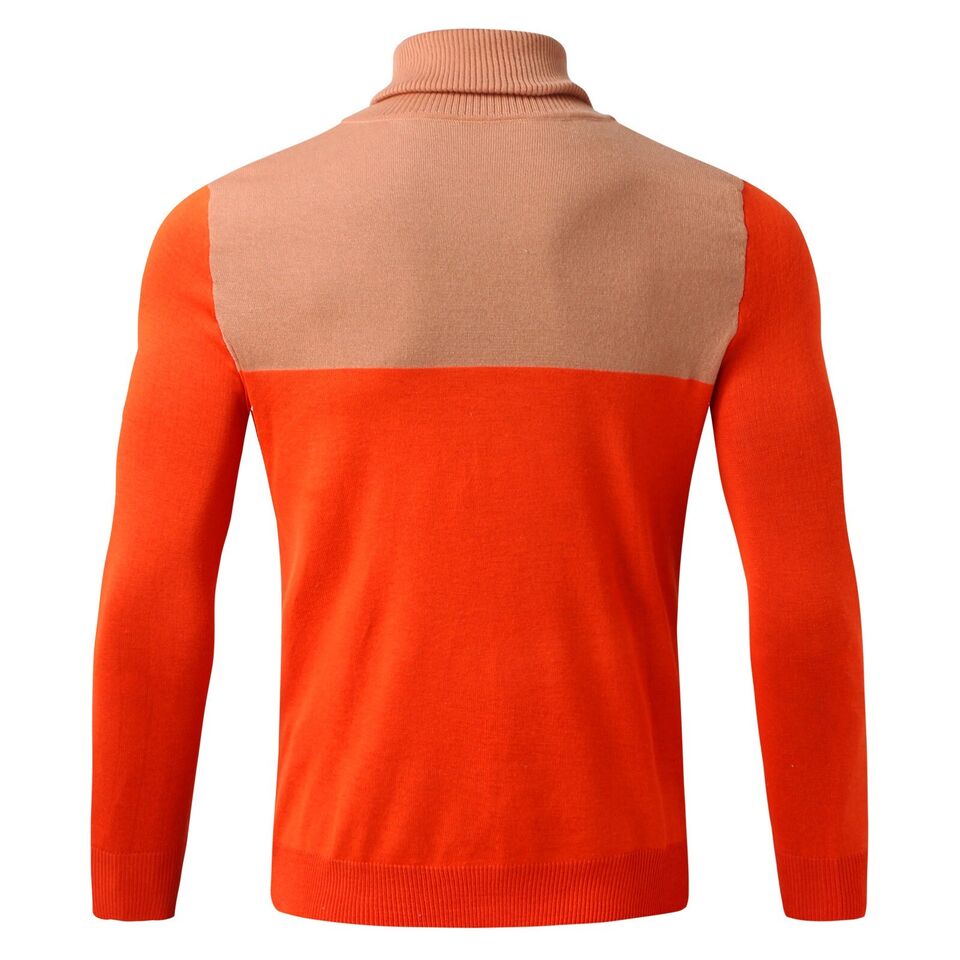 Logan - Moderne Turtleneck Sweater med Farveblok