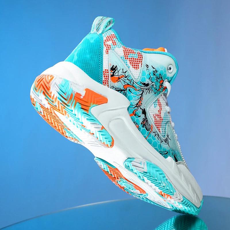 Calypso - Dynamiske high-top basketballsko med grafisk print