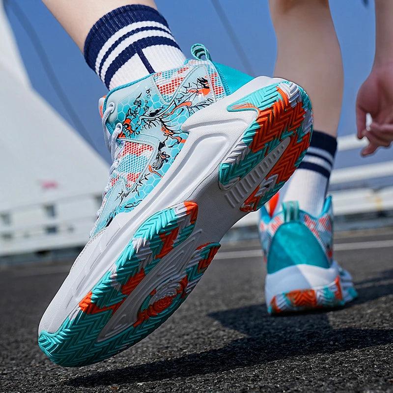 Calypso - Dynamiske high-top basketballsko med grafisk print