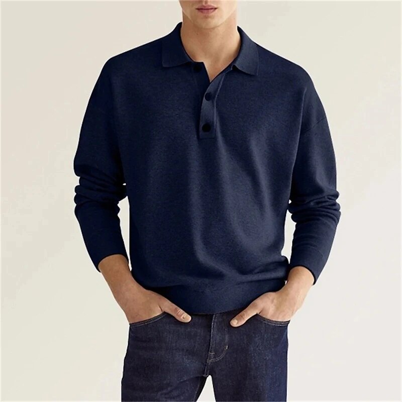 Elias - Smart casual Lange ærmer Poloshirt