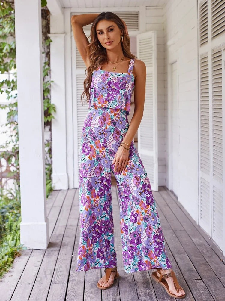 Winnie - Jumpsuit med blomstermønster til kvinder