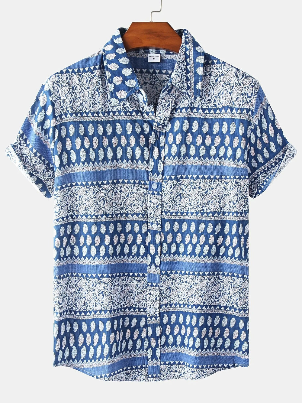 Blomsterprint blå com hawaii skjorte herre - Bjorn